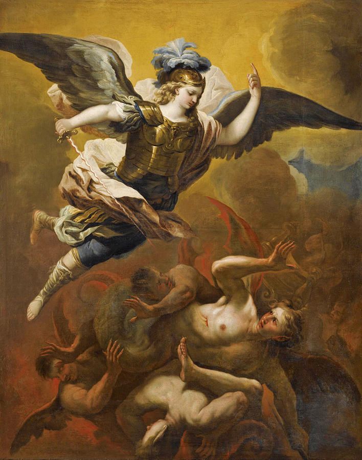 聖米迦勒對抗撒但圖。Luca Giordano繪。（圖／wiki）